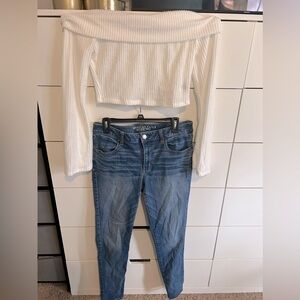 AE low rise skinny jeans